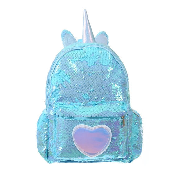 NWT UNBRANDED Sequin Unicorn Toddler Princess Backpack Bag - Picture 5 of 8